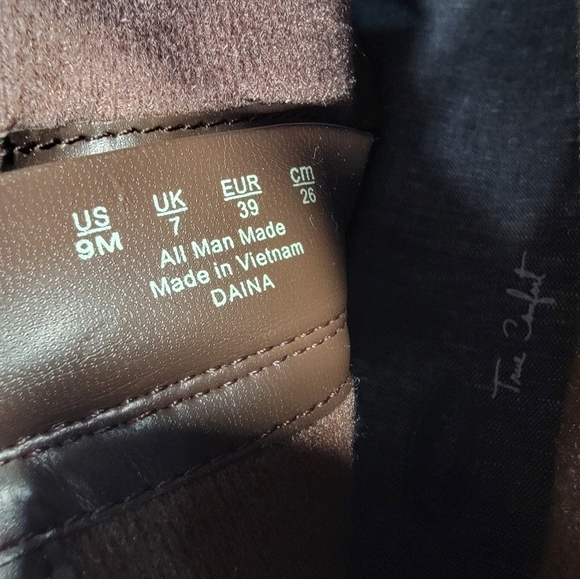 Dr. Scholls Daina Vegan Brown Leather Wedge Ankle Boots Booties Size 9 - Picture 16 of 17